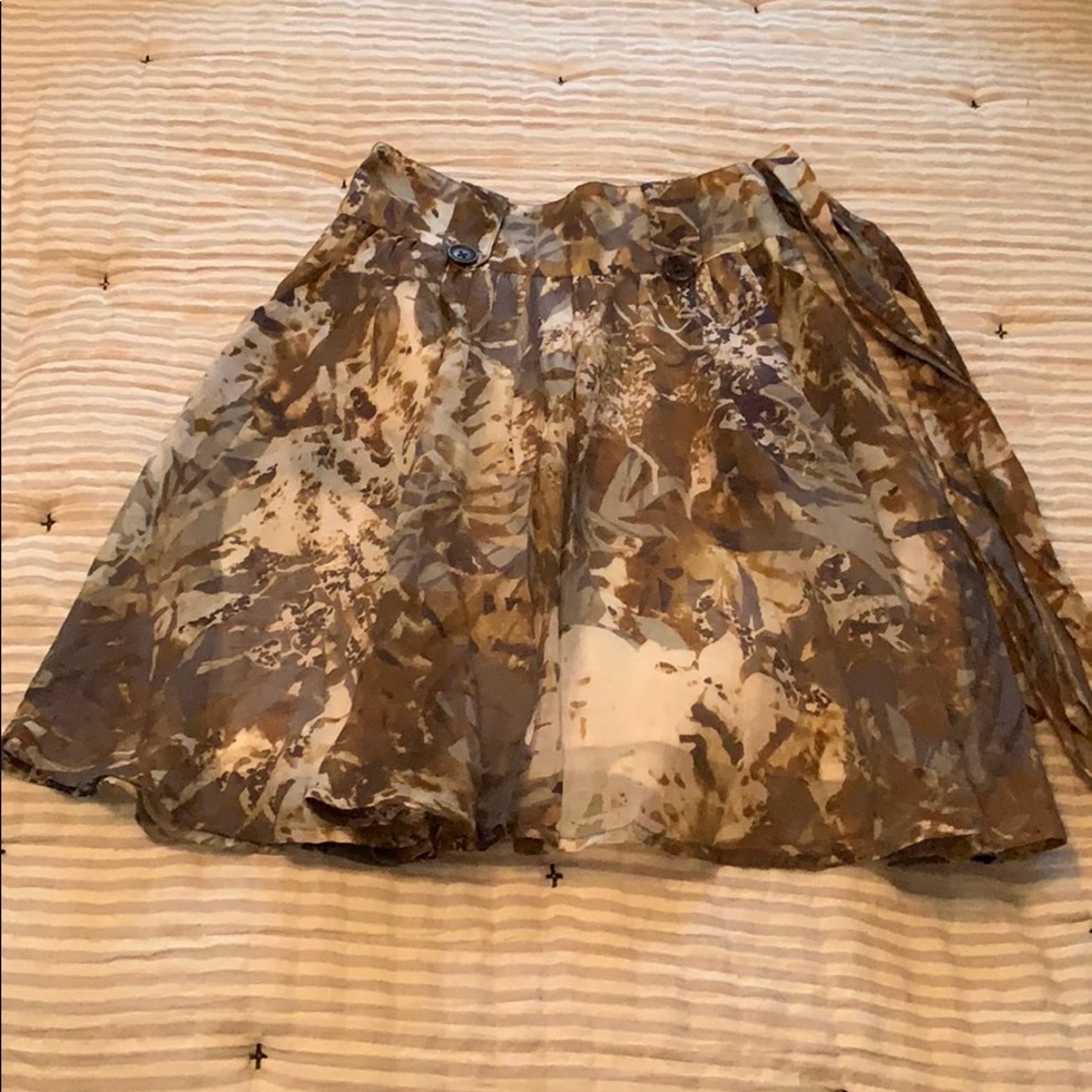 Brown/Grey Multi-colored a-line skirt